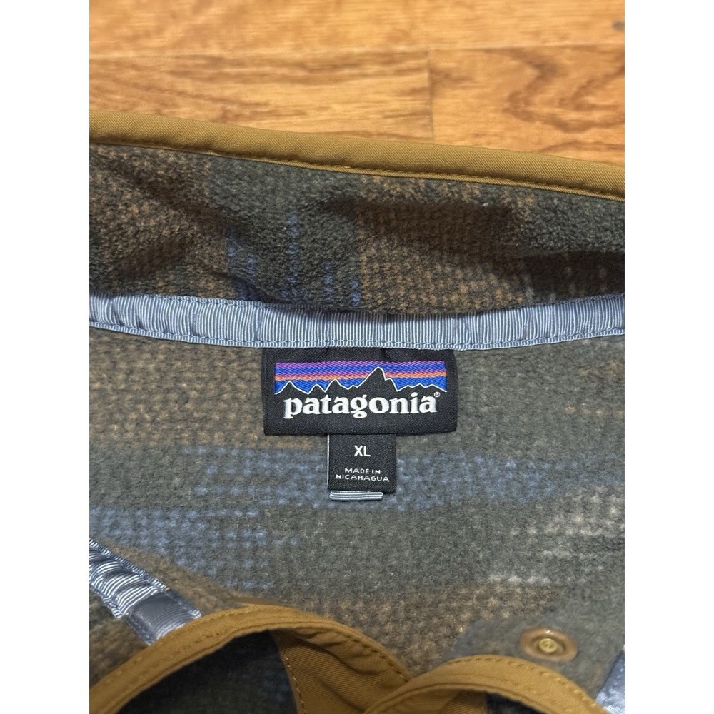 Patagonia Micro D Snap-T Pullover Native Seeds Industrial Green 26165 Xl Euc View 5